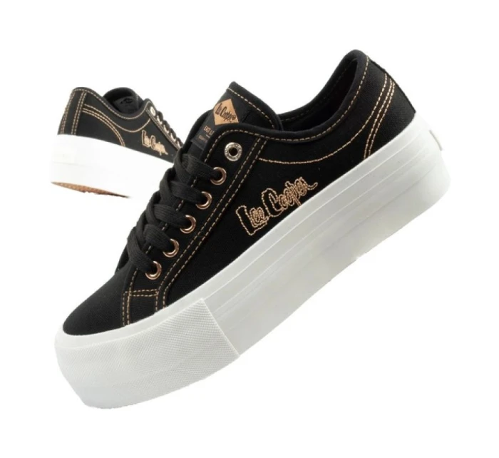buty sportowe damskie platforma czarne ze dámské model 21360878 - Lee Cooper buty sportowe damskie platforma czarne ze dámské model 21360878 - Lee Cooper