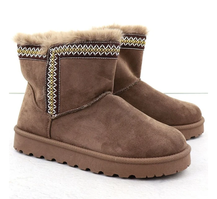 Dámske semišové hnedé snehové topánky Potocki 06303 Dámske semišové hnedé snehové topánky Potocki 06303
