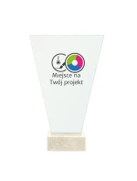 Sklenená trofej na mramorovom podstavci - INDIVIDUAL