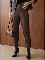 Spodnie damskie fit brązowe model 22361844 - FashionStreet Spodnie damskie fit brązowe model 22361844 - FashionStreet