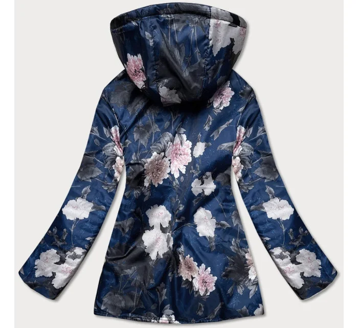 Tmavě modrá dámská oboustranná bunda s kapucí 1 model 17099141 - Andrea Lee Tmavě modrá dámská oboustranná bunda s kapucí 1 model 17099141 - Andrea Lee