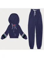 Dámska tepláková súprava vo slivkovej farbe s farebnými vsadkami (AMG-346A) Dámska tepláková súprava vo slivkovej farbe s farebnými vsadkami (AMG-346A)