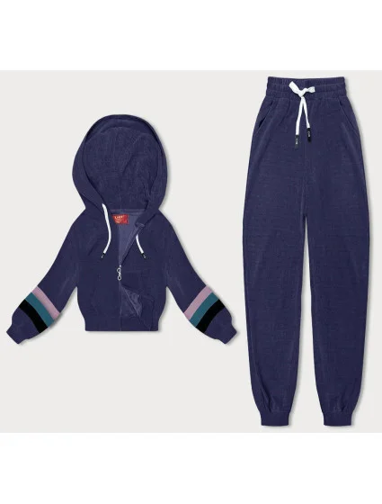 Dámska tepláková súprava vo slivkovej farbe s farebnými vsadkami (AMG-346A) Dámska tepláková súprava vo slivkovej farbe s farebnými vsadkami (AMG-346A)