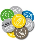 Odpadkové koše 25 l sortibox set4 ks sivý kameň detské