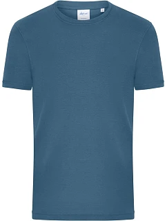 Daiber 8040 Pánske bio tričko s jemným žebrovaním 02.8040 dusty blue