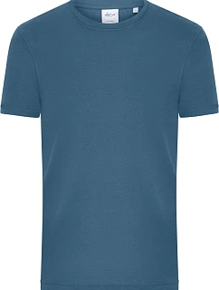 Daiber 8040 Pánské bio tričko s jemným žebrováním 02.8040 dusty blue