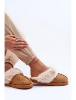Dámské Pantofle s Kožešinou Camel model 21563577 - Boto