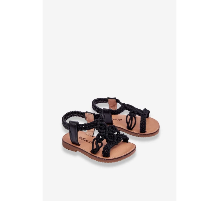 Dětské pletené nazouvací sandály Černe Tracy