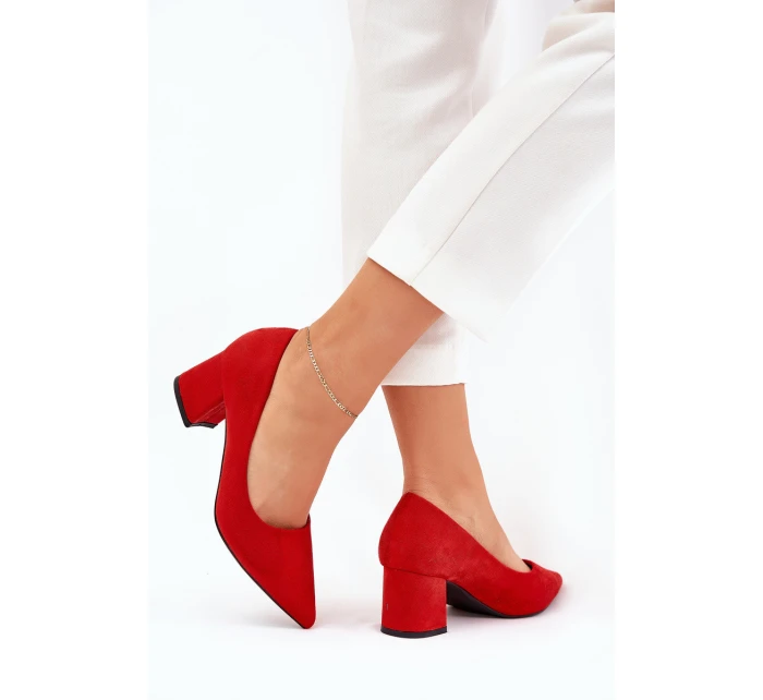 Dámské lodičky se na sloupku červené model 21690444 - Boto Dámské lodičky se na sloupku červené model 21690444 - Boto