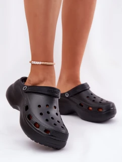 Piankowe Klapki Damskie Na Masywnej Podeszwie Big Star RR274A118 Czarne