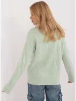 Sweter AT SW  pistacjowy model 20463774 - FPrice