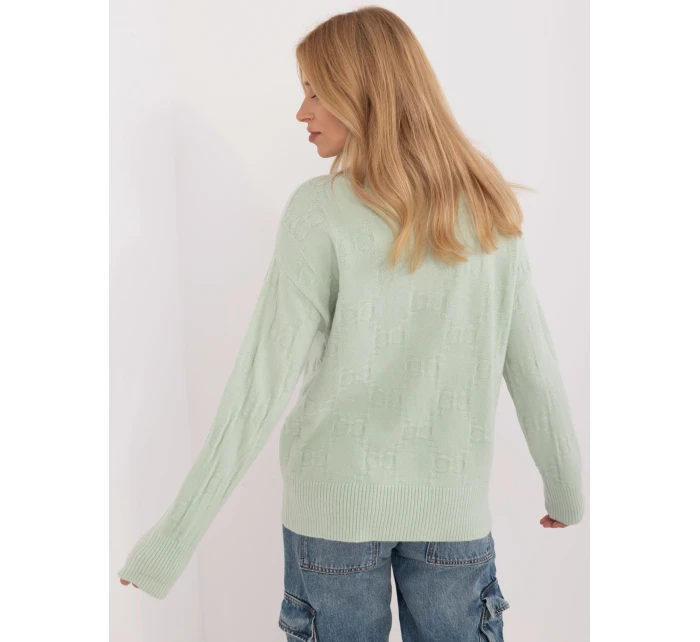 Sweter AT SW  pistacjowy model 20463774 - FPrice
