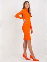 Oranžové pruhované základné šaty Livia RUE PARIS