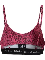 Dámská podprsenka tm. růžová se vzorem model 19015187 - Calvin Klein Dámská podprsenka tm. růžová se vzorem model 19015187 - Calvin Klein