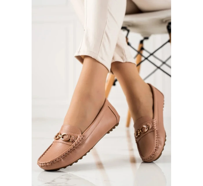 Klasické mokasíny model 20646533 hnědé - Inello