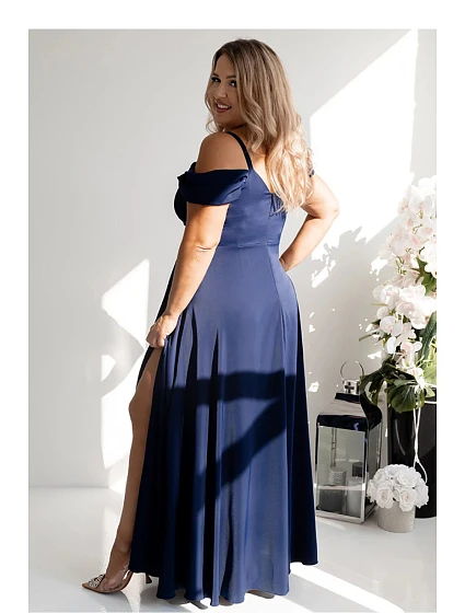 Dlouhé šaty model 21184635 tmavě modré - With You Dlouhé šaty model 21184635 tmavě modré - With You