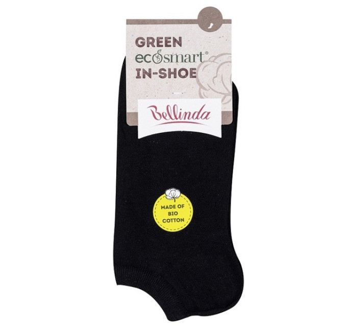 Krátke ponožky z bio bavlny GREEN EcoSMART IN-SHOE SOCKS - Bellinda - čierna