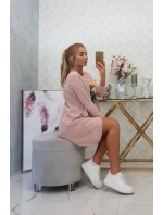 Oversize blúzka s potlačou dúhových pier tmavo púdrovo ružová Oversize blúzka s potlačou dúhových pier tmavo púdrovo ružová