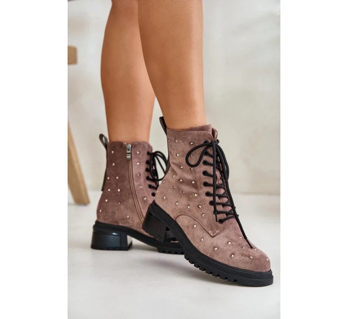 Botky Worker Dámské Zateplené D&A Taupe model 21674421 - S.Barski