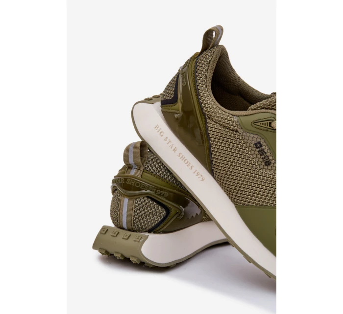 Sneakersy Męskie Na Platformie Big Star RR174360 Hi-Poly System Khaki