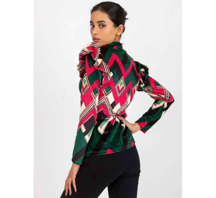 Blúzka DHJ BZ 6533C 1.81P tmavo zelená