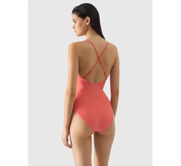 Dámske jednodielne plavky 4F - lososové