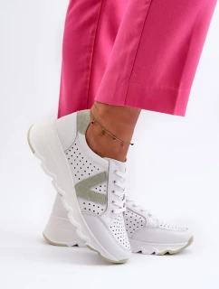 Dámska kožená ľahká športová obuv biela Eleonori