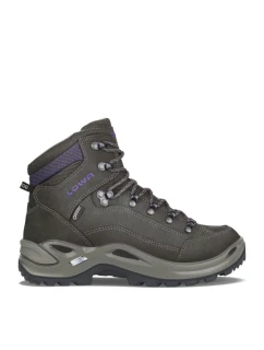 Dámske trekové topánky Lowa RENEGADE GTX MID slate/blackberry Gore-Tex waterproof grey (321945 7937) dámske