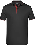 JN Pánské piqué polo s kontrastní légou 02.0 black/red model 22489110 - Daiber JN Pánské piqué polo s kontrastní légou 02.0 black/red model 22489110 - Daiber