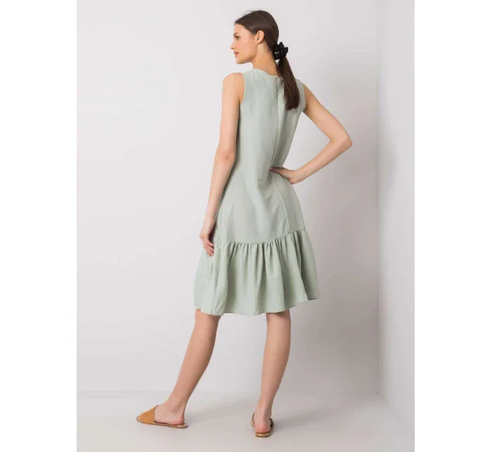 Šaty 328 SK model 15211588 světle zelená - FPrice Šaty 328 SK model 15211588 světle zelená - FPrice