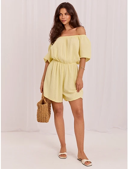 Kombinezon MO KO model 22272196 jasny żółty - FPrice Kombinezon MO KO model 22272196 jasny żółty - FPrice