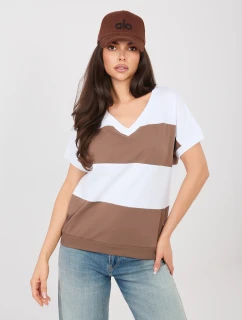 Blúzka RV BZ A1214.89 bielo-hnedá
