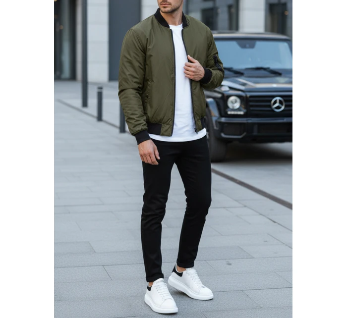 Pánská bunda bomber zelená Dstreet model 21968730 - FashionStreet