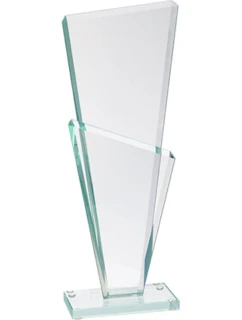 Sklenená trofej s matným podstavcom