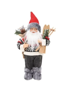 Vianočné dekoratívne mickey stojace deluxe 30cm šedé detské