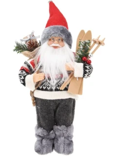 Vianočné dekoratívne mickey stojace deluxe 30cm šedé detské