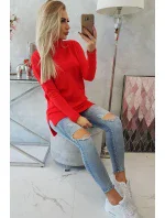 Sveter so stojačikom červený Sveter so stojačikom červený