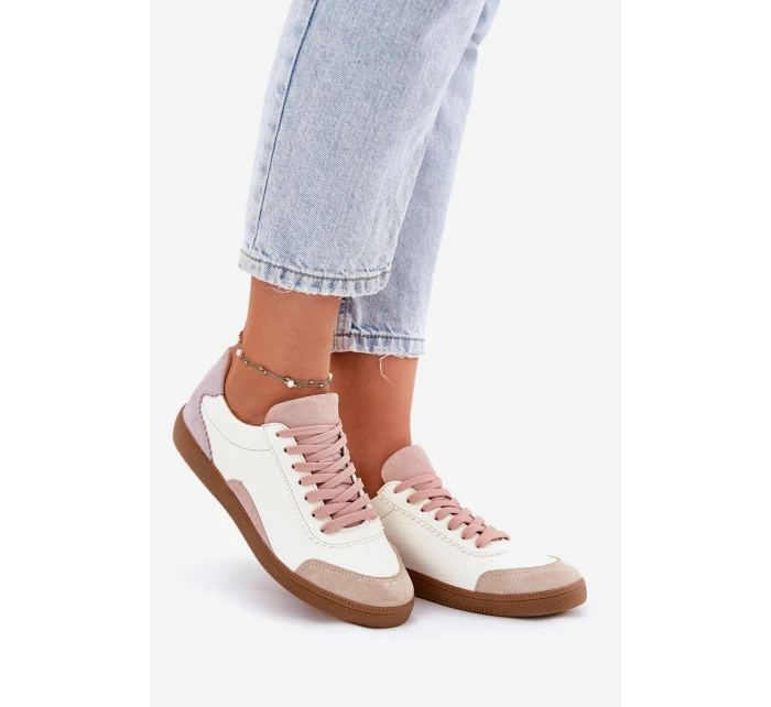 Dámské Kožené Tenisky model 21693337 Bílé - Zazoo