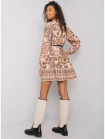 Šaty DHJ SK model 16292372 béžová - FPrice Šaty DHJ SK model 16292372 béžová - FPrice