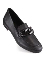 Dámske kožené poltopánky RKR645 black - Remonte