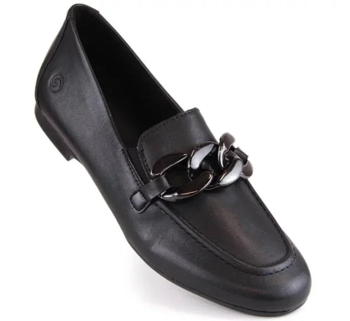 Dámske kožené poltopánky RKR645 black - Remonte