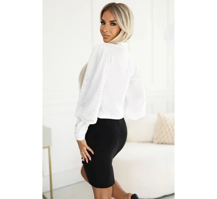 569-2 Semišová sukňa s viazaním - ČIERNA