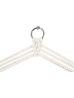 BRAZÍLSKA ZÁVESNÁ SEDACIA SEDAČKA HAMAK 100x50 cm PRÍRODNÉ S PUSHION PUSH WHITE