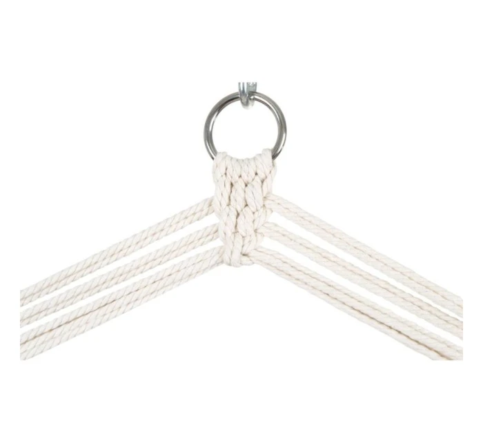 BRAZÍLSKA ZÁVESNÁ SEDACIA SEDAČKA HAMAK 100x50 cm PRÍRODNÉ S PUSHION PUSH WHITE