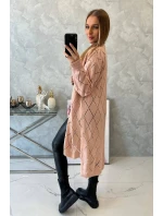 Sveter s geometrickým vzorom púdrovo ružový Sveter s geometrickým vzorom púdrovo ružový