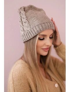 Dámska čiapka Amira K359 dark beige