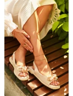 Dámské Sandály S Ozdobami model 21665108 Béžové - S.Barski