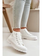 Trampki Damskie Z Cholewką Za Kostkę Big Star OO274009 Białe