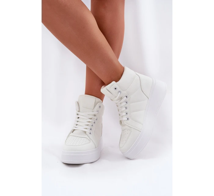 Vysoké dámské tenisky na platformě bílé model 21693379 - EVENTO Vysoké dámské tenisky na platformě bílé model 21693379 - EVENTO