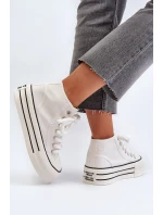 Dámské Tenisky na platformě Bílé Aineri Dámské Tenisky na platformě Bílé Aineri